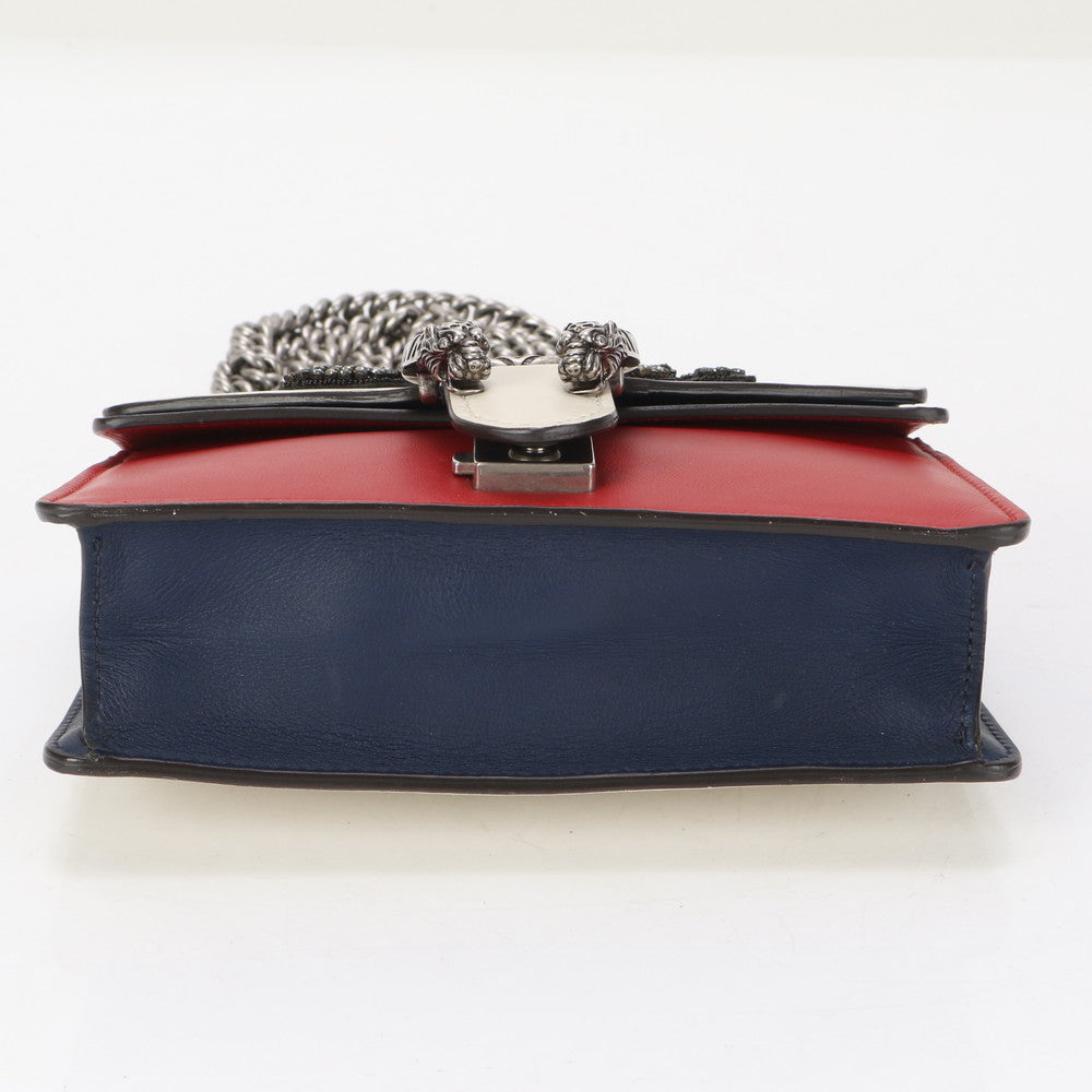 GUCCI Shoulder Bag 421970 leather Red x Beige type