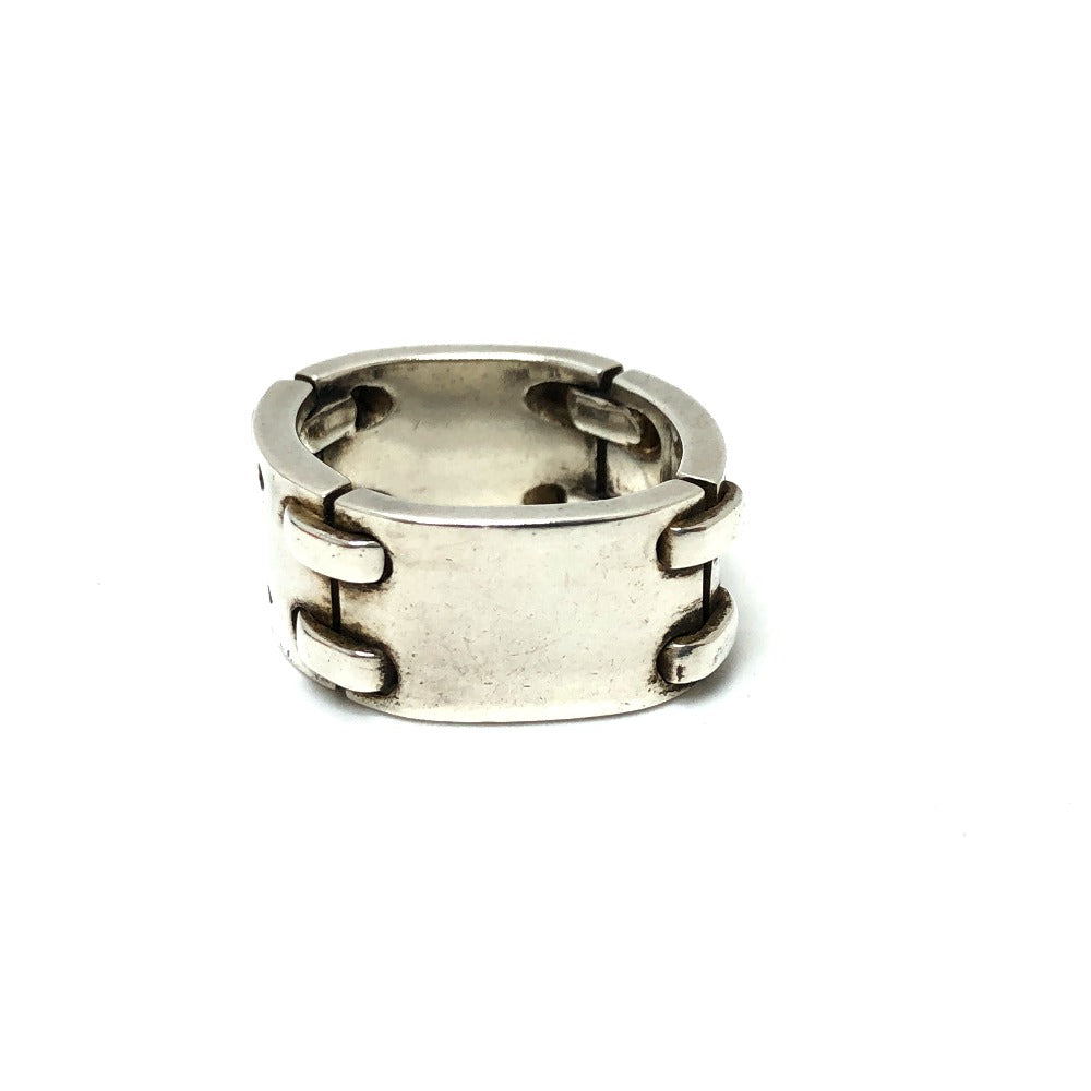 HERMES Ring SV925 Silver Chain Plate Women 9�† Used