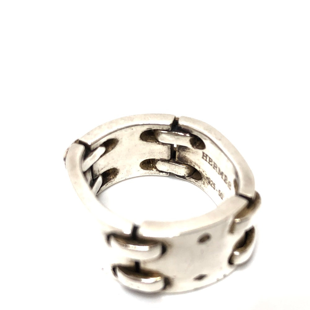 HERMES Ring SV925 Silver Chain Plate Women 9�† Used