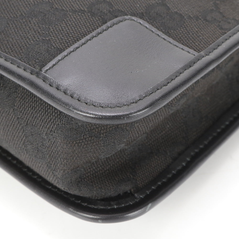 GUCCI Shoulder Bag 001 4206 GG canvas black Sling bag GG canvas