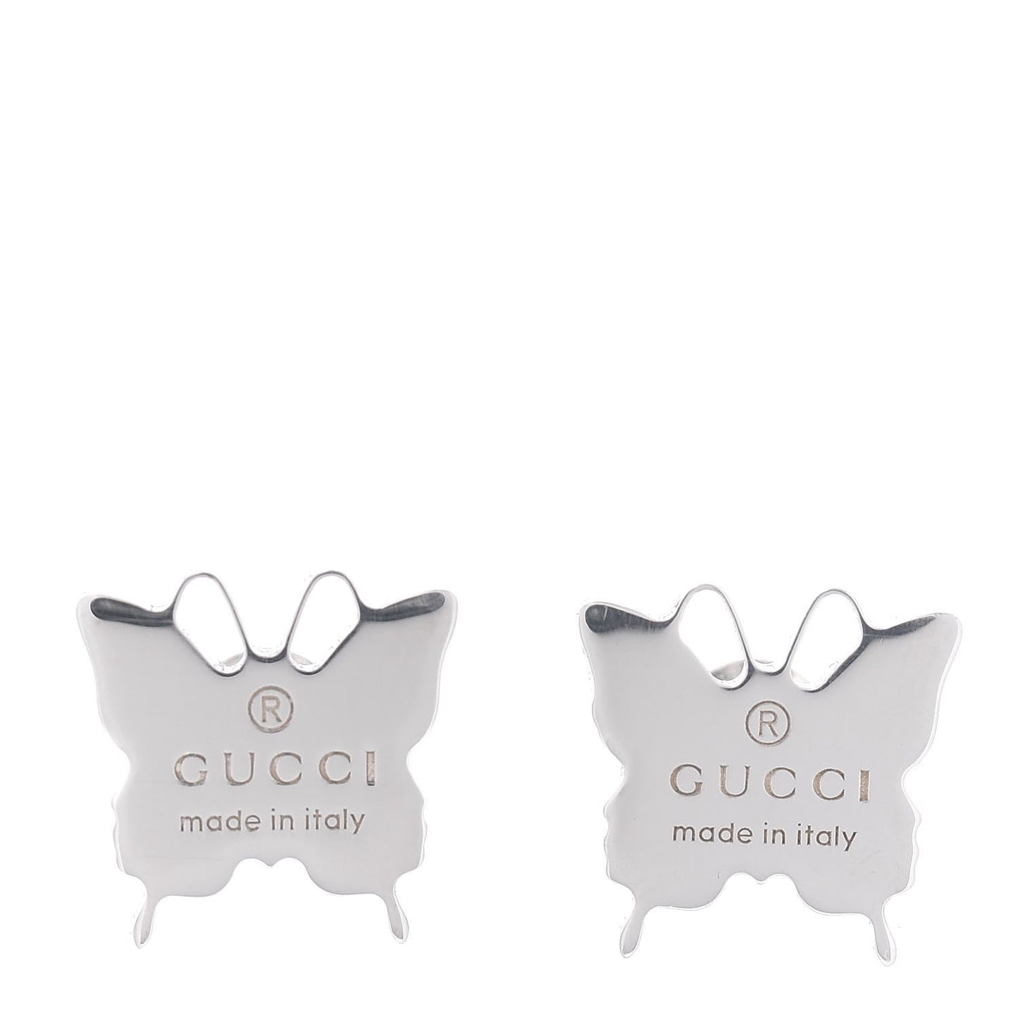 Gucci Logo Butterfly Post Earrings in Sterling Silver
