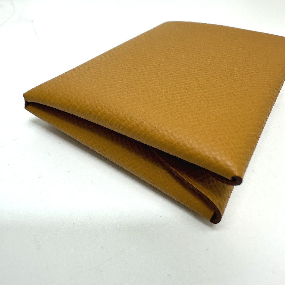 HERMES Card Case Epsom Brown Calvi duo