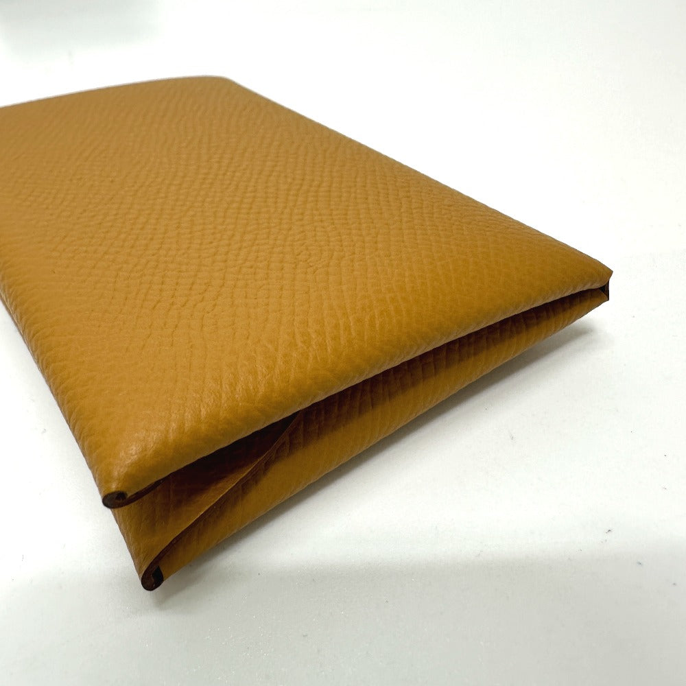 HERMES Card Case Epsom Brown Calvi duo