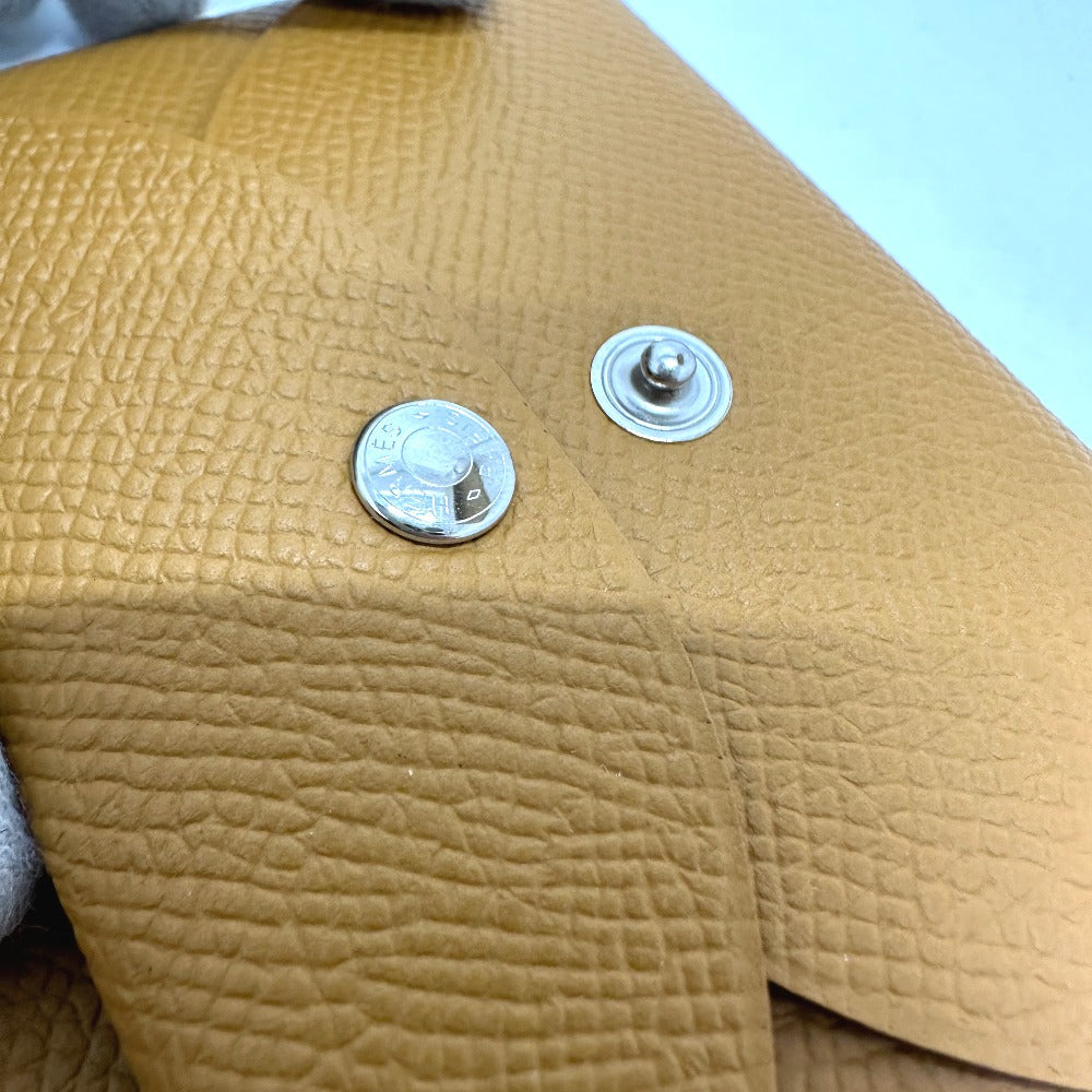 HERMES Card Case Epsom Brown Calvi duo