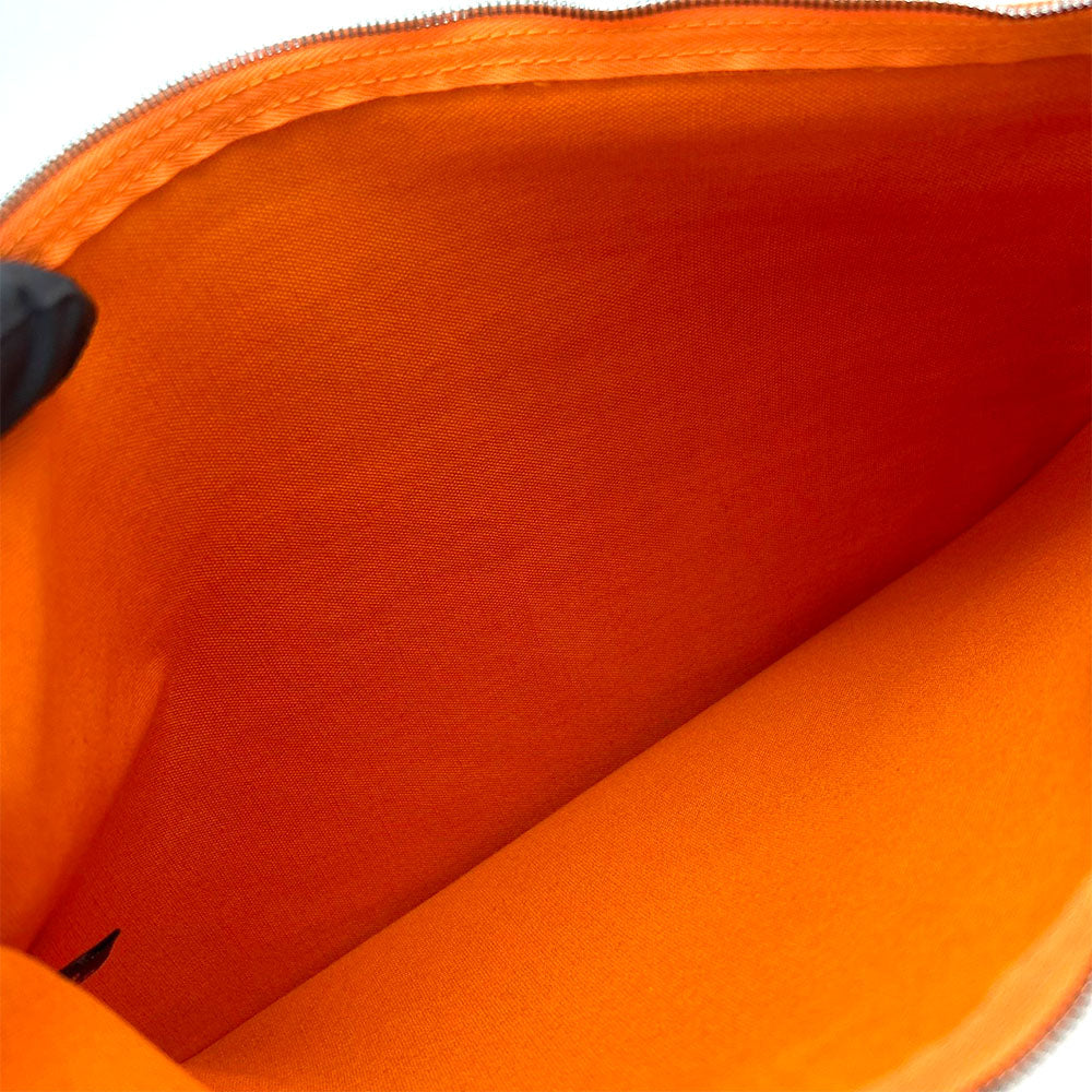 HERMES Pouch canvas Orange Bora Bora Pouch GM