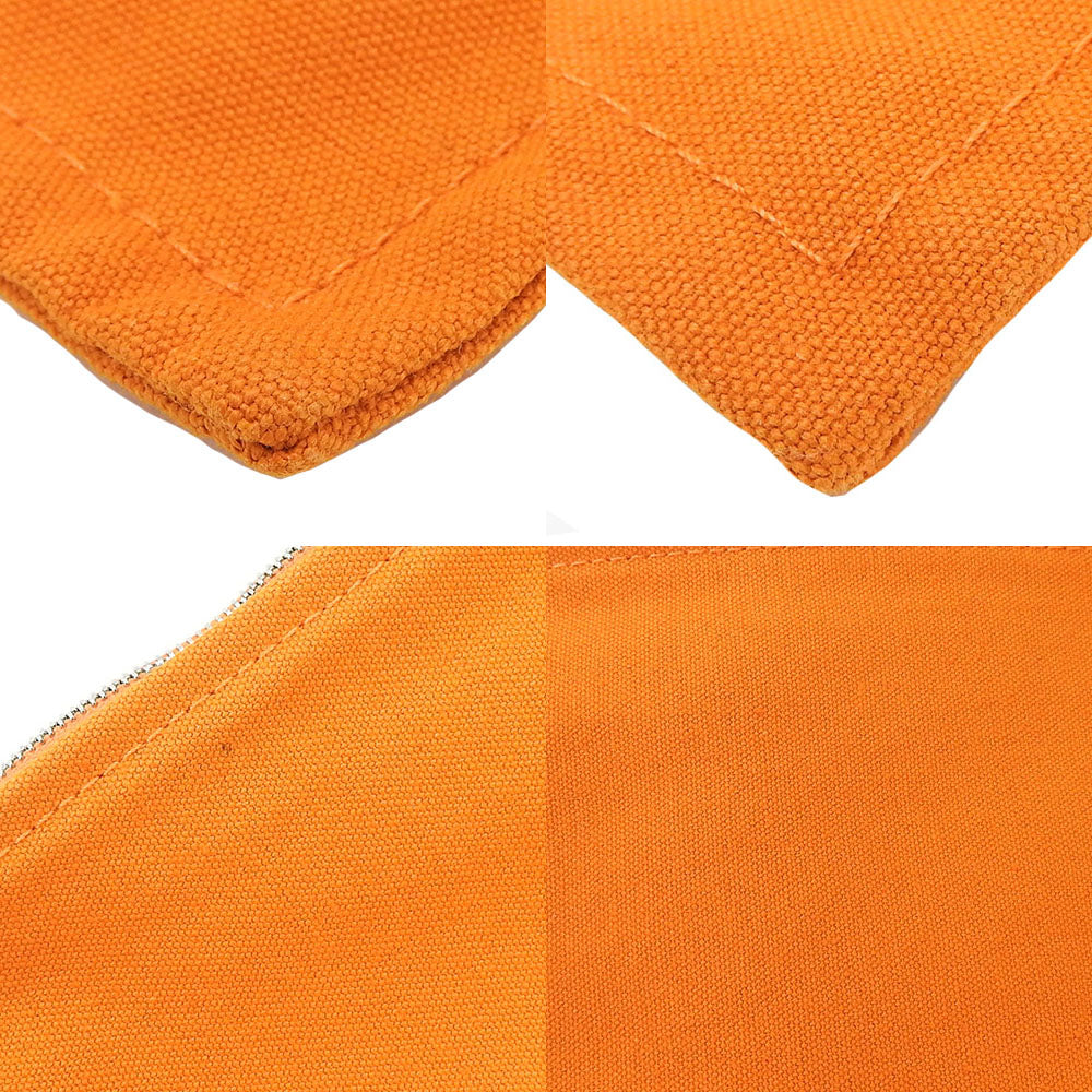 HERMES Pouch canvas Orange Bora Bora Pouch GM