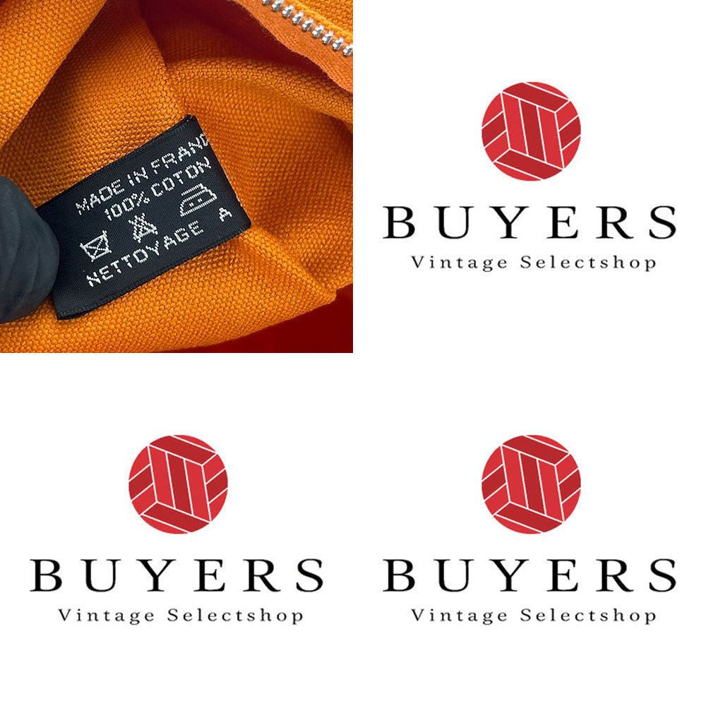 HERMES Pouch canvas Orange Bora Bora Pouch GM