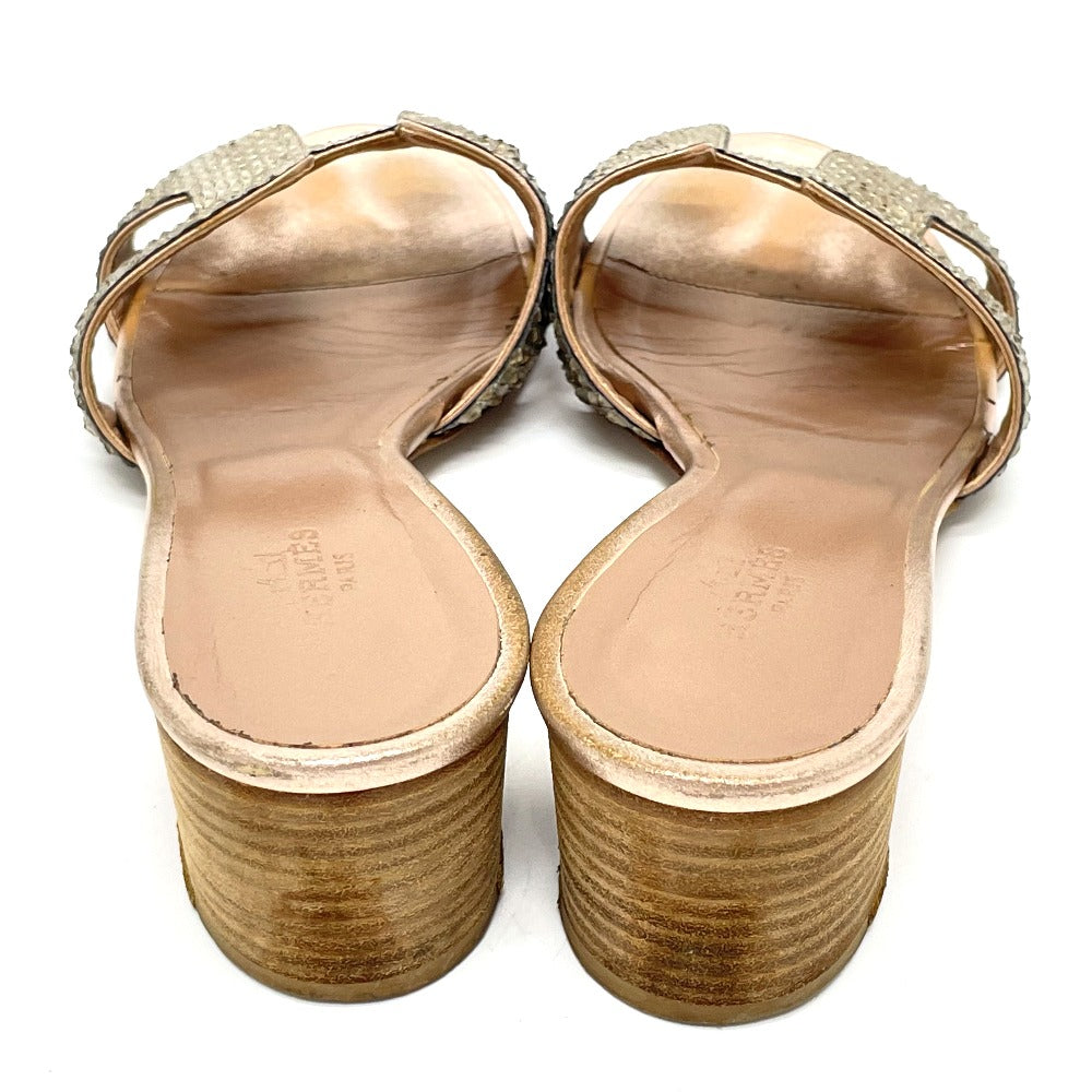 HERMES Sandals leather Beige type H motif Oasis Oasis Women 36.5 Used