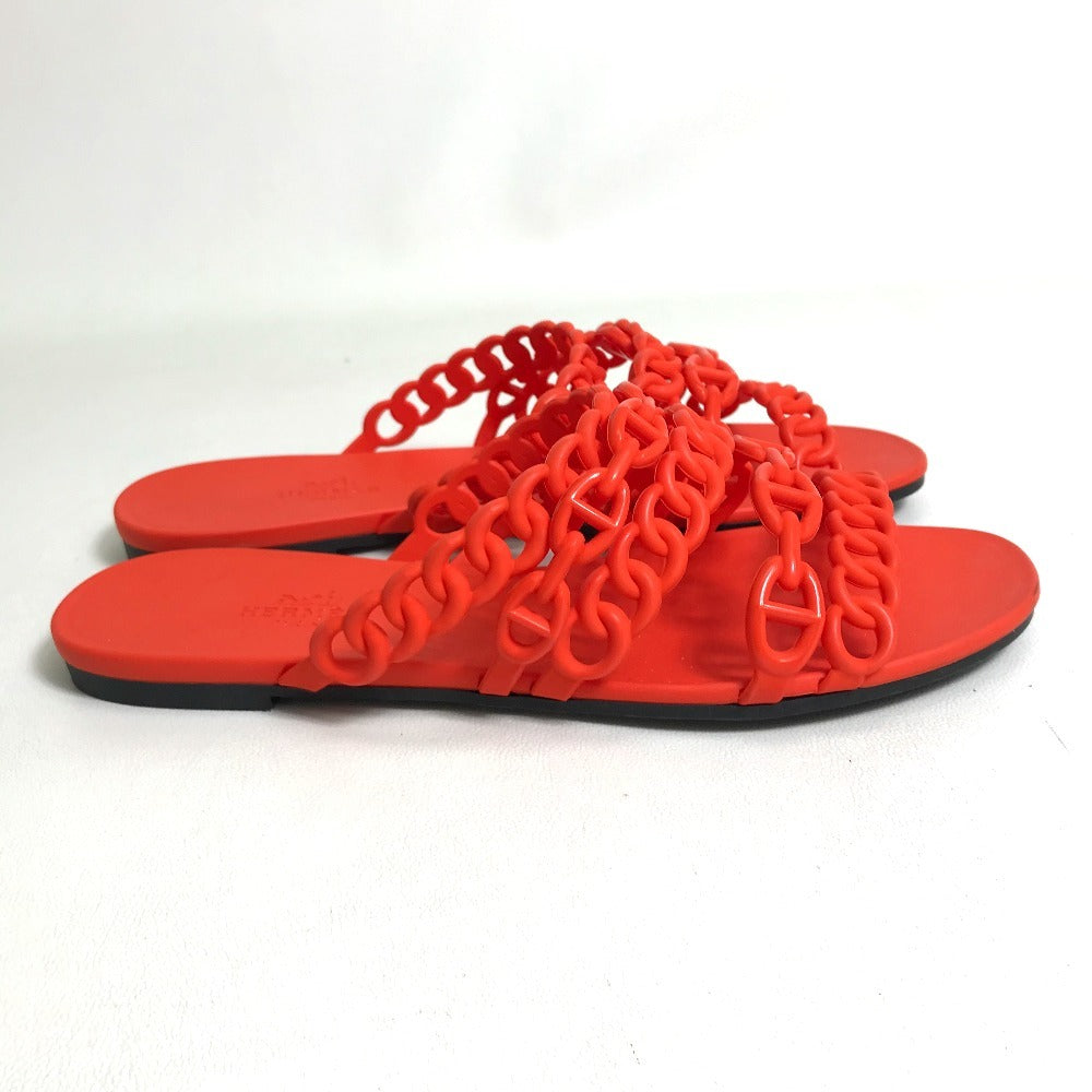 HERMES Sandals rubber Orange flat Shenu Dunkle 36