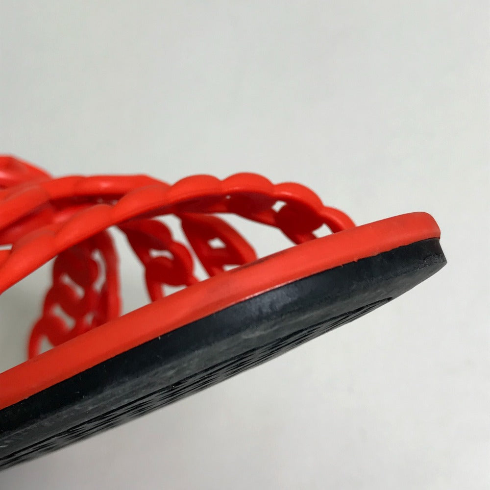 HERMES Sandals rubber Orange flat Shenu Dunkle 36