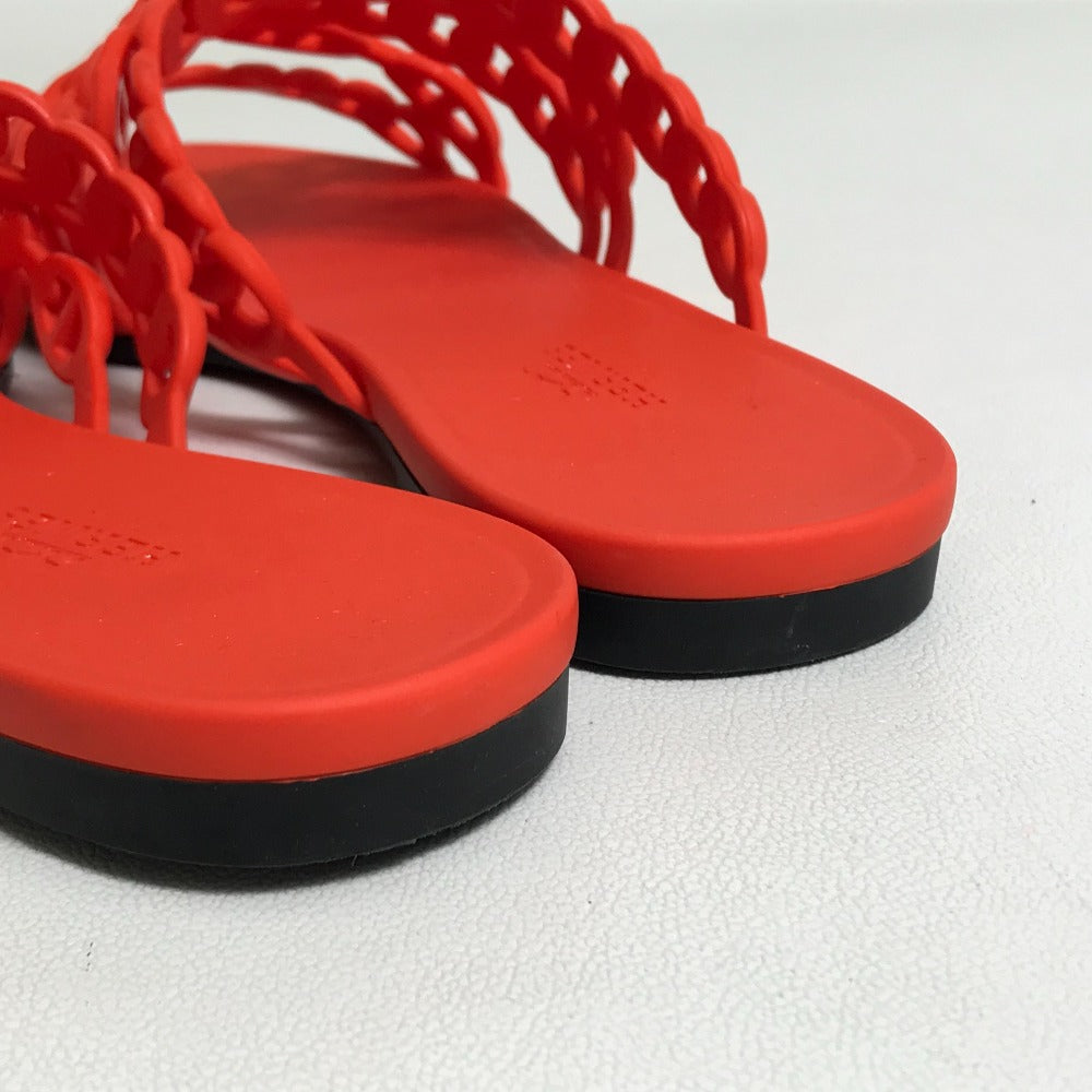 HERMES Sandals rubber Orange flat Shenu Dunkle 36