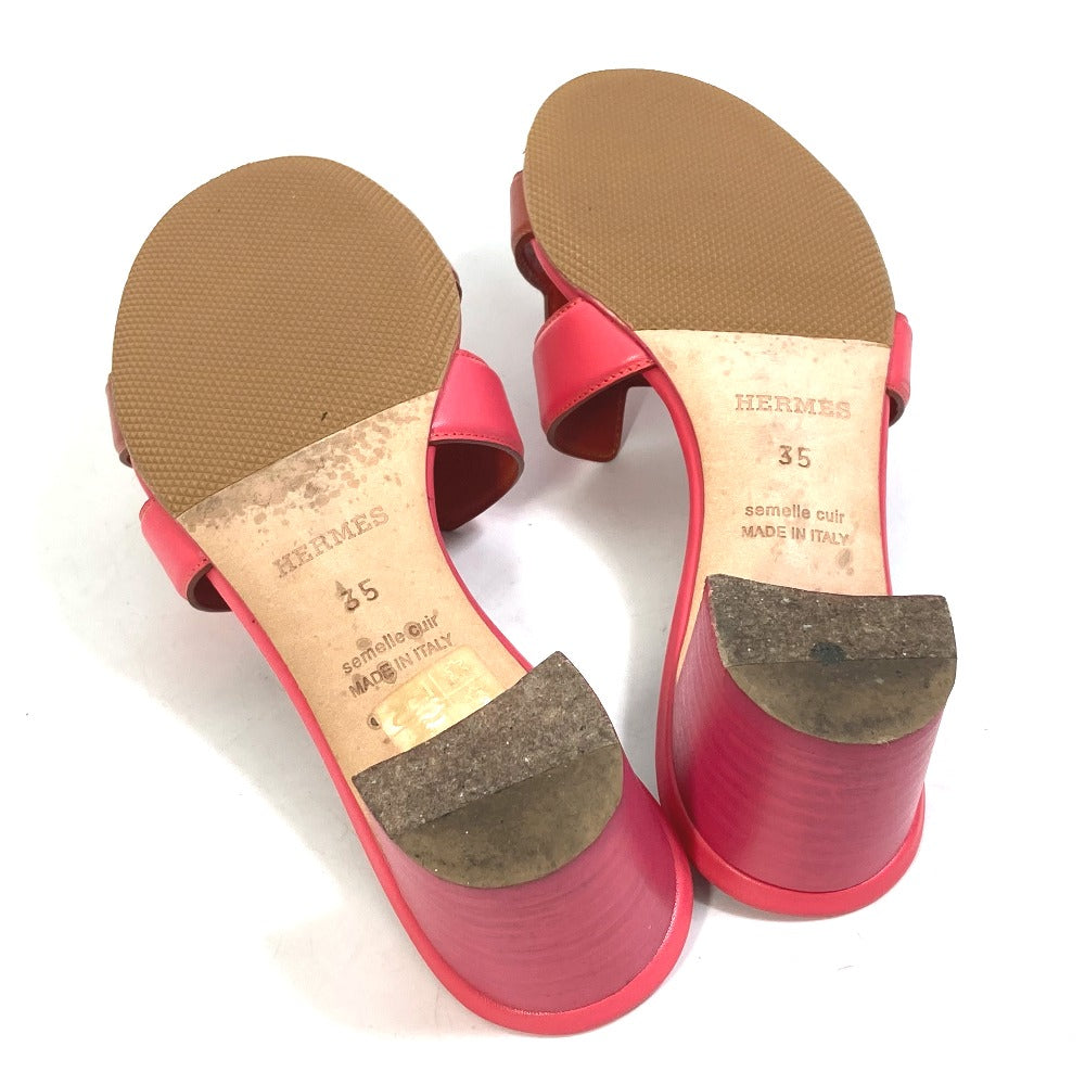 HERMES Sandals leather pink shoes Oasis Women 35 Used
