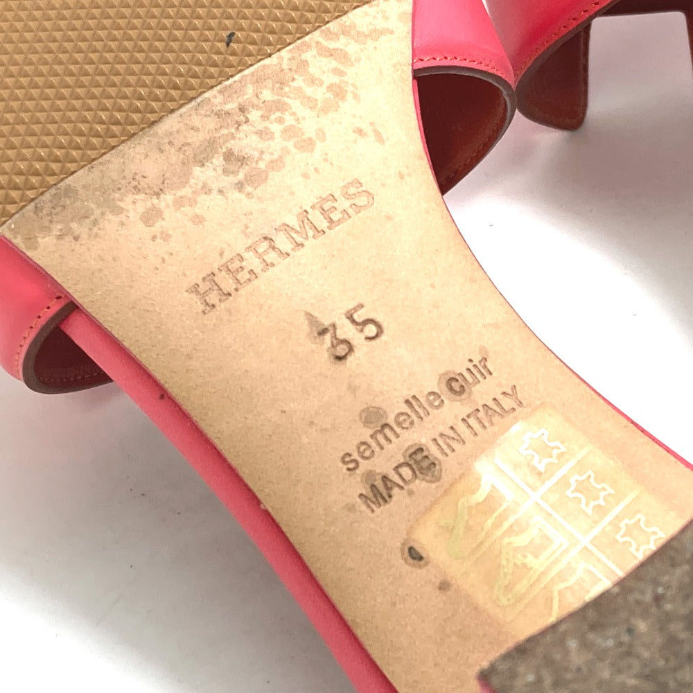 HERMES Sandals leather pink shoes Oasis Women 35 Used