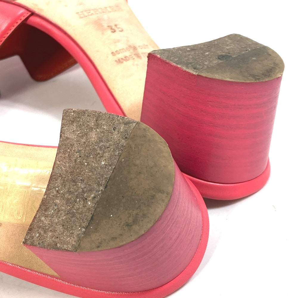 HERMES Sandals leather pink shoes Oasis Women 35 Used
