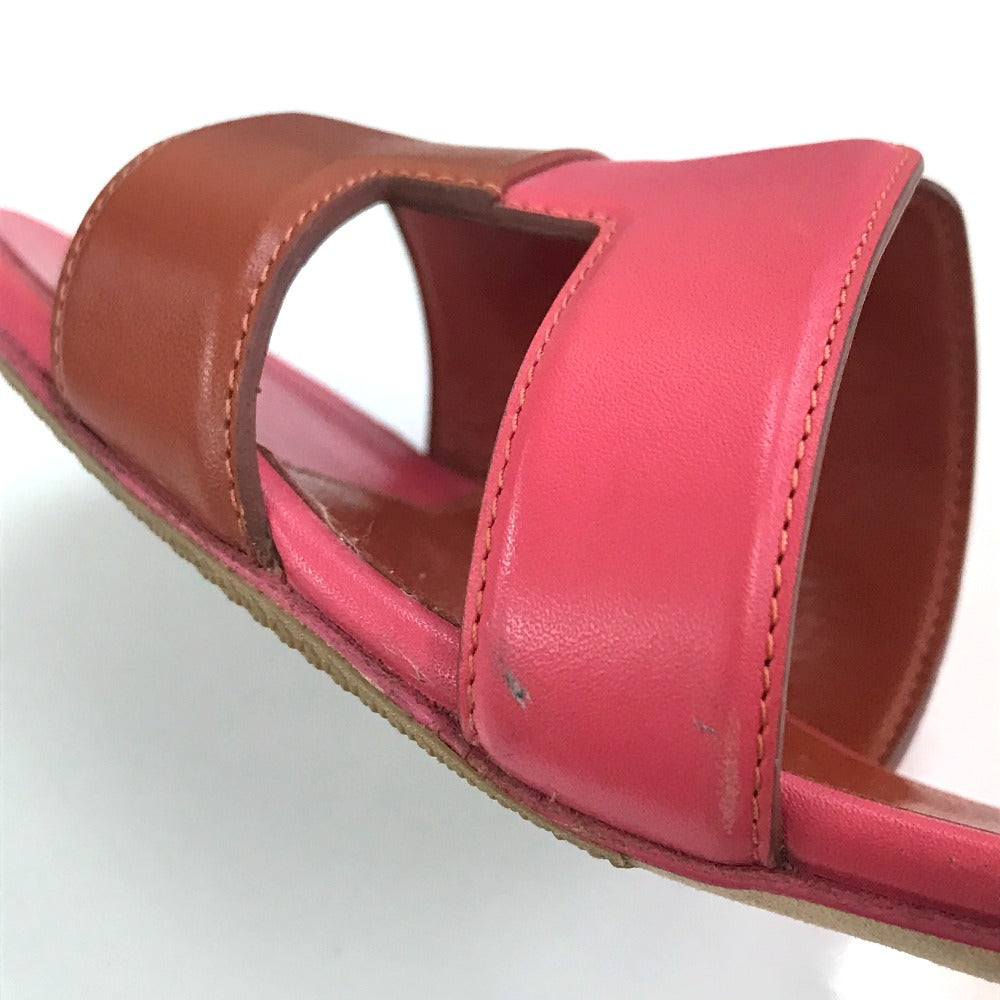 HERMES Sandals leather pink shoes Oasis Women 35 Used