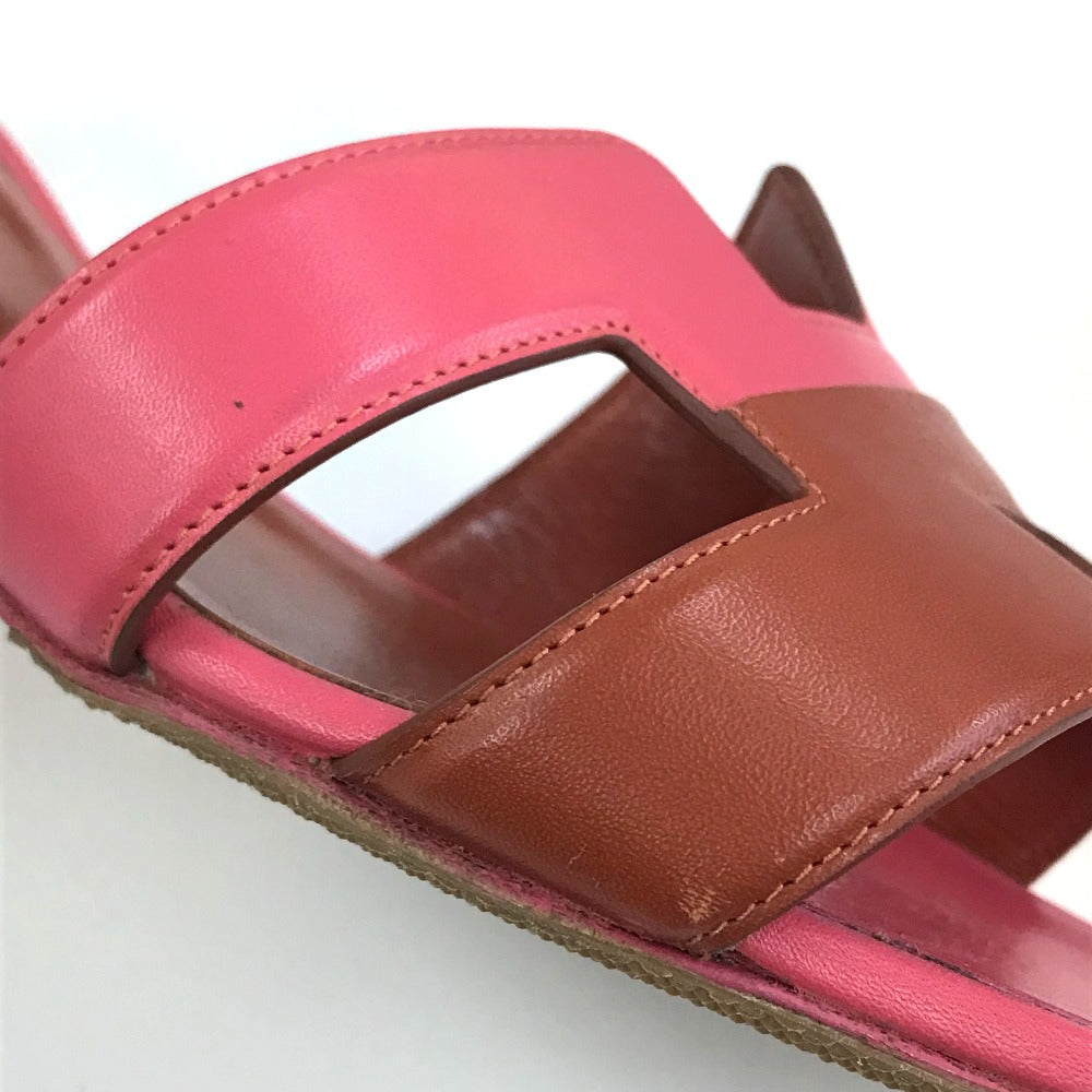 HERMES Sandals leather pink shoes Oasis Women 35 Used
