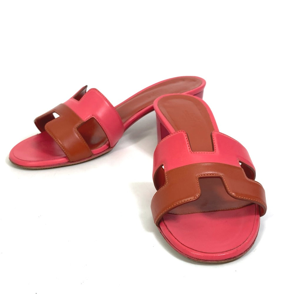 HERMES Sandals leather pink shoes Oasis Women 35 Used