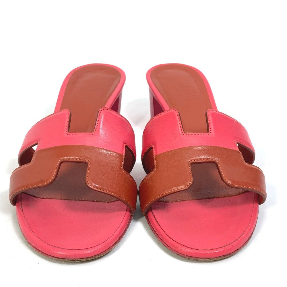 HERMES Sandals leather pink shoes Oasis Women 35 Used