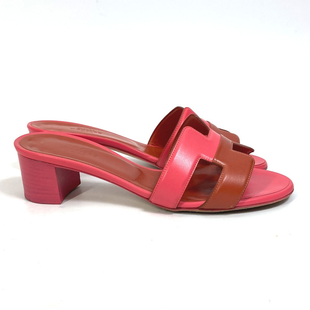 HERMES Sandals leather pink shoes Oasis Women 35 Used