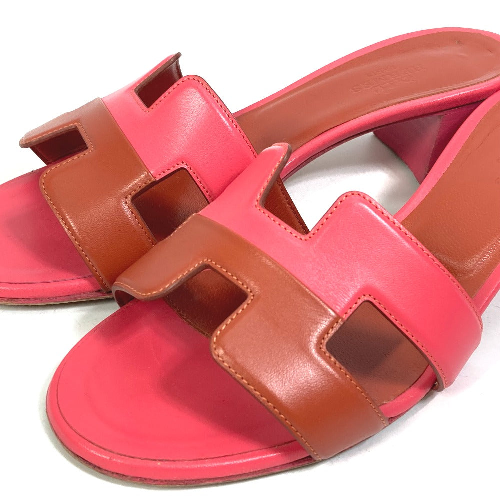 HERMES Sandals leather pink shoes Oasis Women 35 Used