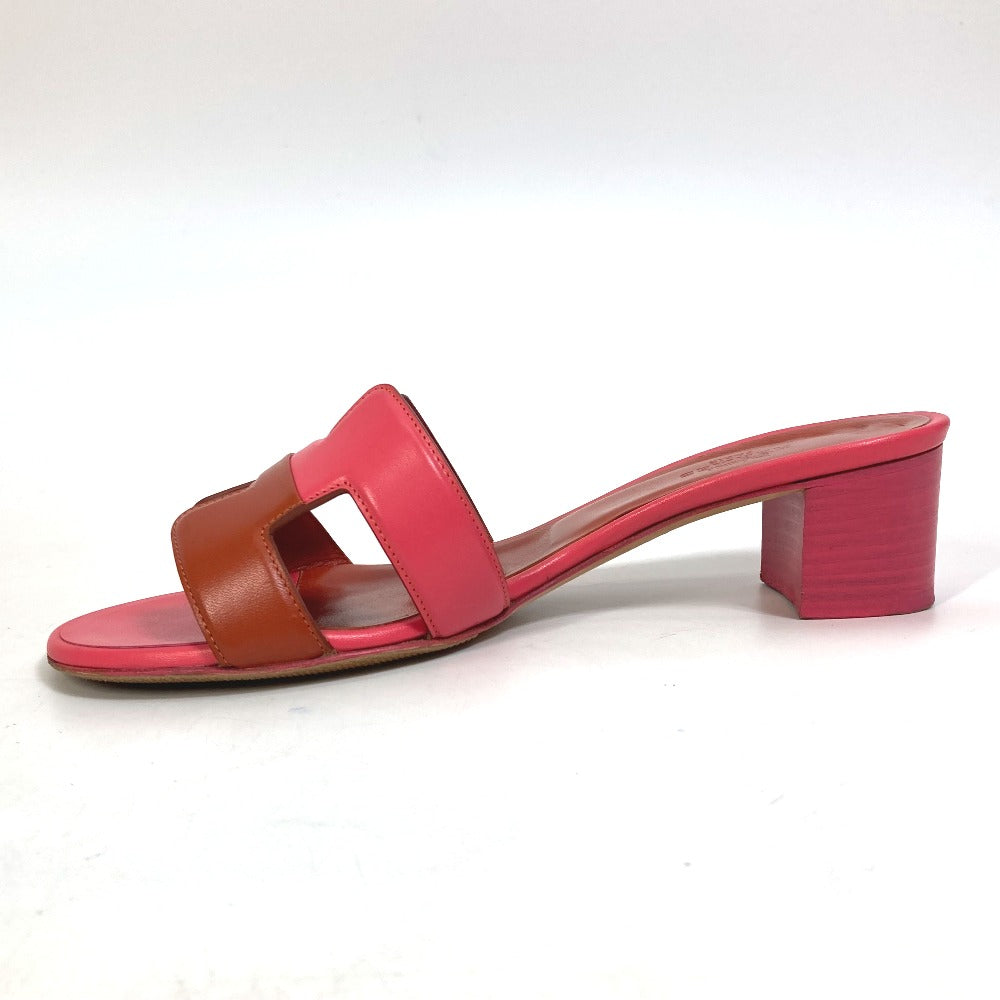 HERMES Sandals leather pink shoes Oasis Women 35 Used