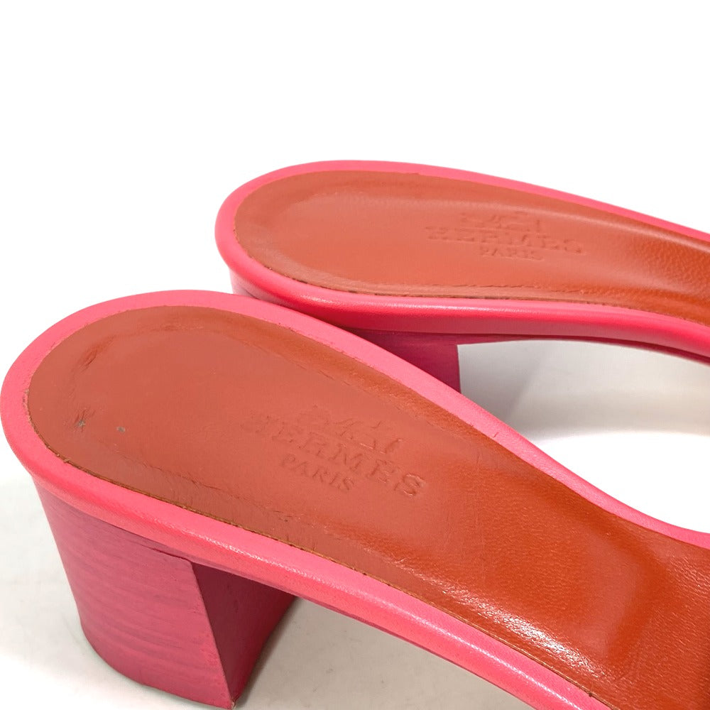 HERMES Sandals leather pink shoes Oasis Women 35 Used