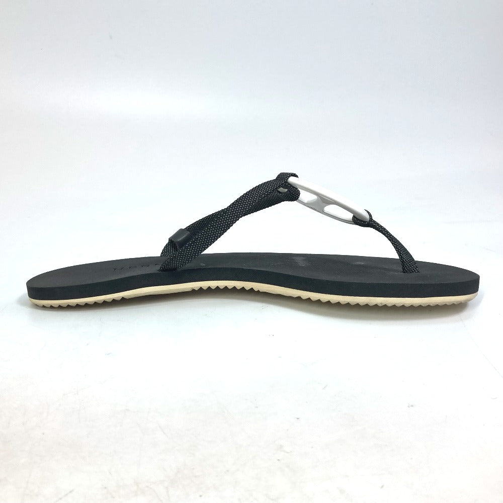 HERMES Sandals rubber black Chene Dunkle Caranella Women 37 Used