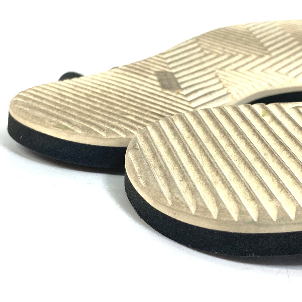 HERMES Sandals rubber black Chene Dunkle Caranella Women 37 Used