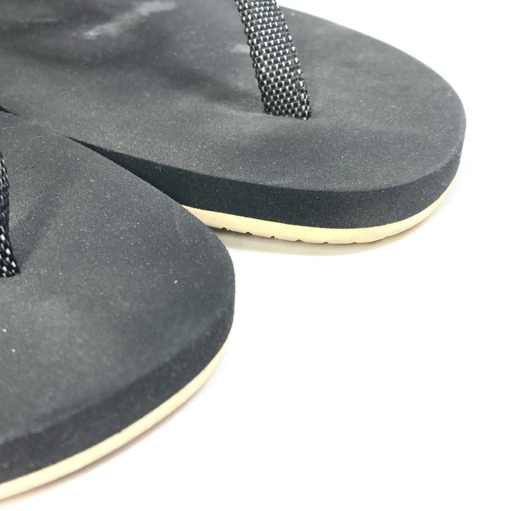 HERMES Sandals rubber black Chene Dunkle Caranella Women 37 Used