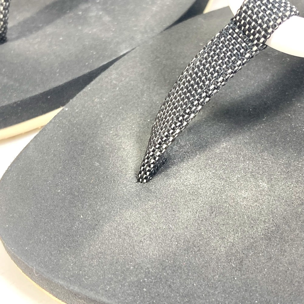 HERMES Sandals rubber black Chene Dunkle Caranella Women 37 Used