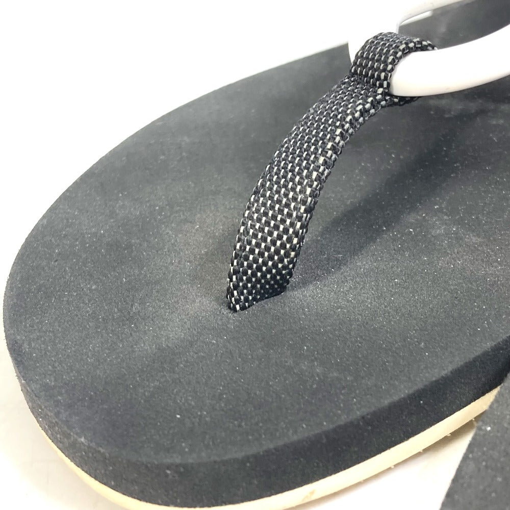 HERMES Sandals rubber black Chene Dunkle Caranella Women 37 Used