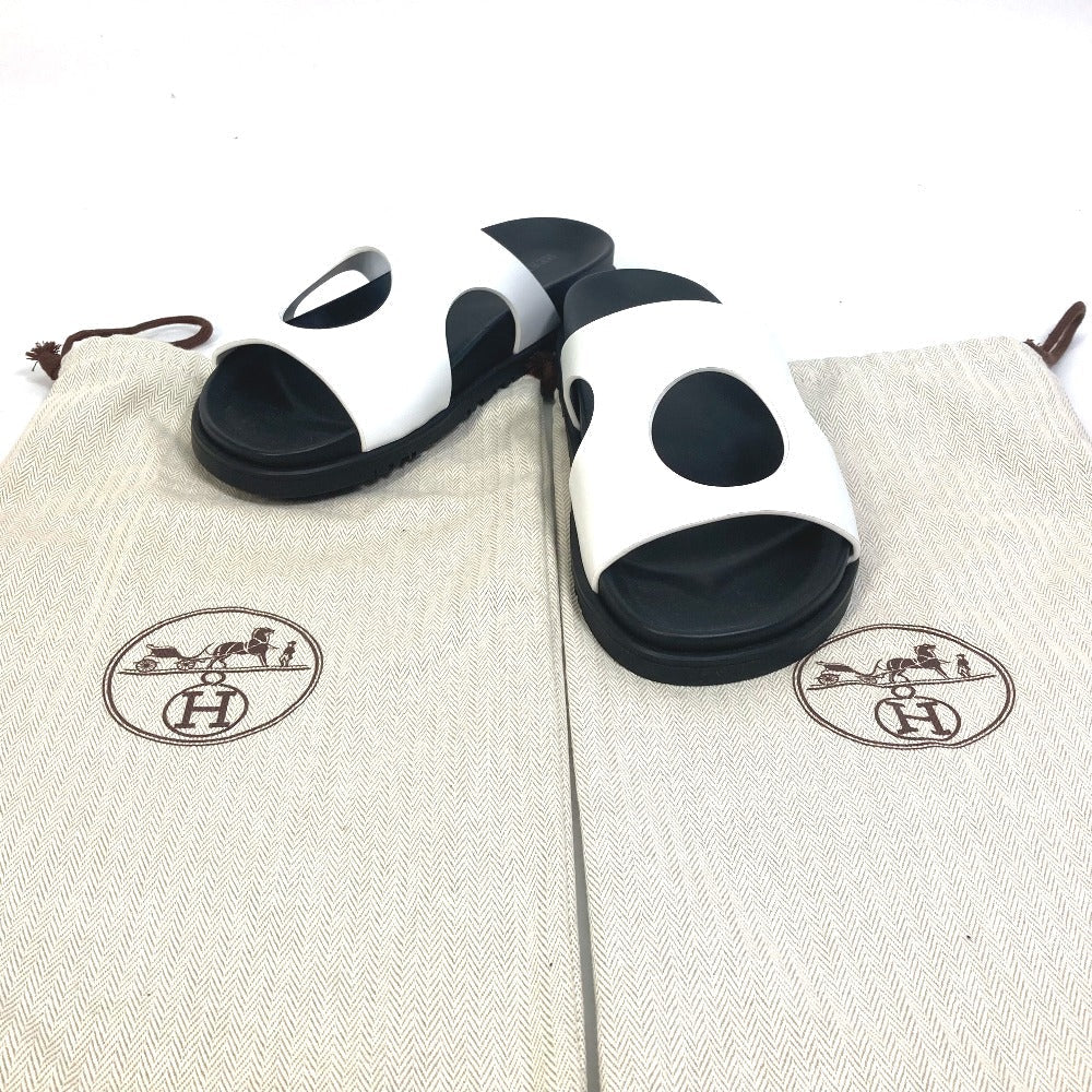 HERMES Sandals leather white edit Women 37 Used