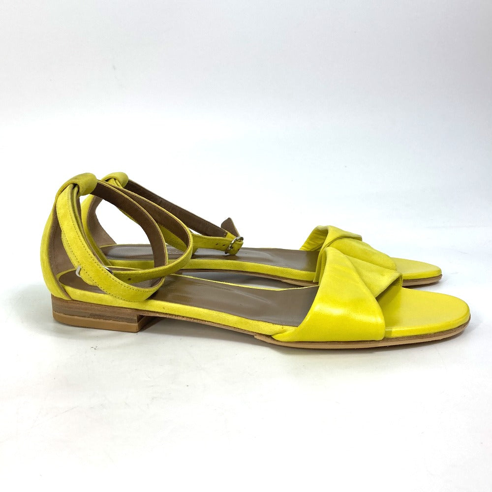 HERMES Sandals Leather / suede yellow With flat belt 36 1/2