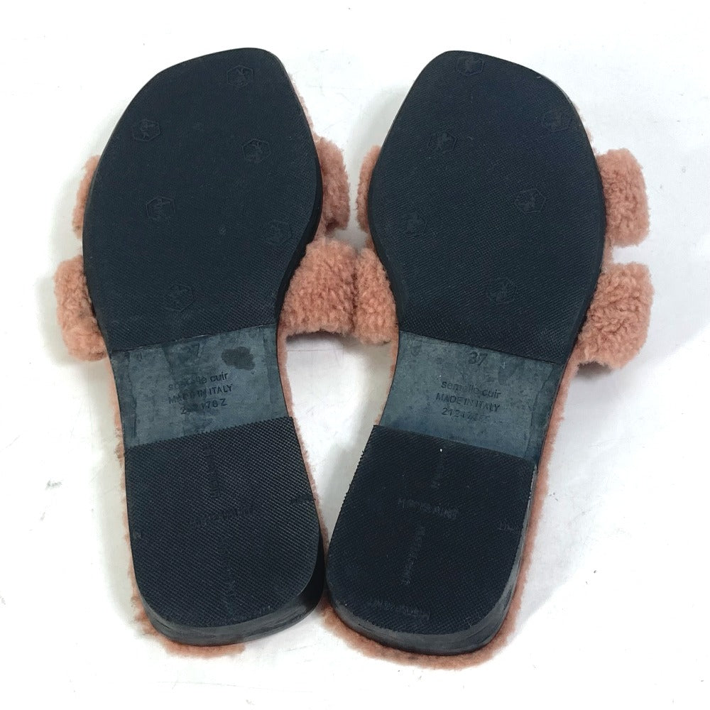 HERMES Sandals Mouton, Mouton pink shoes flat flats Oran Women 37 Used