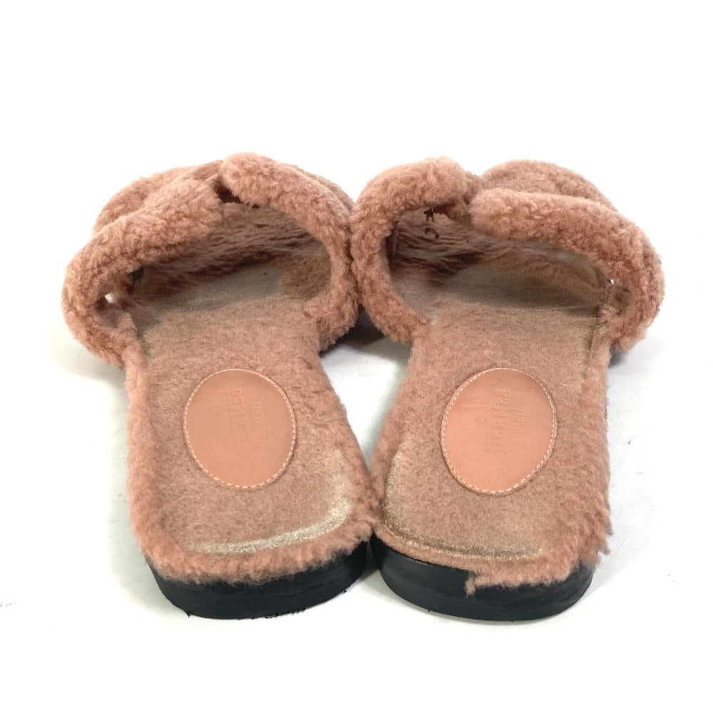 HERMES Sandals Mouton, Mouton pink shoes flat flats Oran Women 37 Used