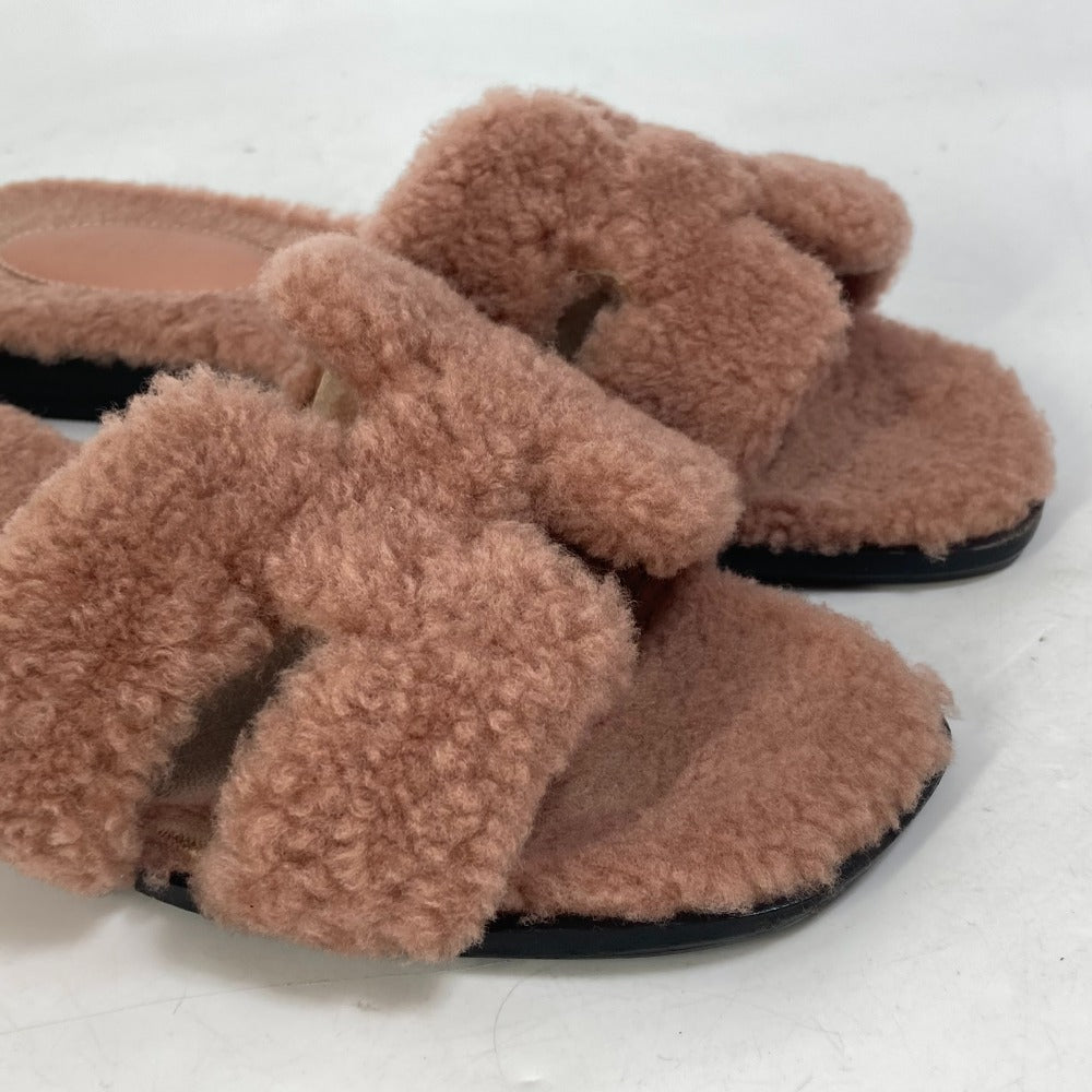 HERMES Sandals Mouton, Mouton pink shoes flat flats Oran Women 37 Used