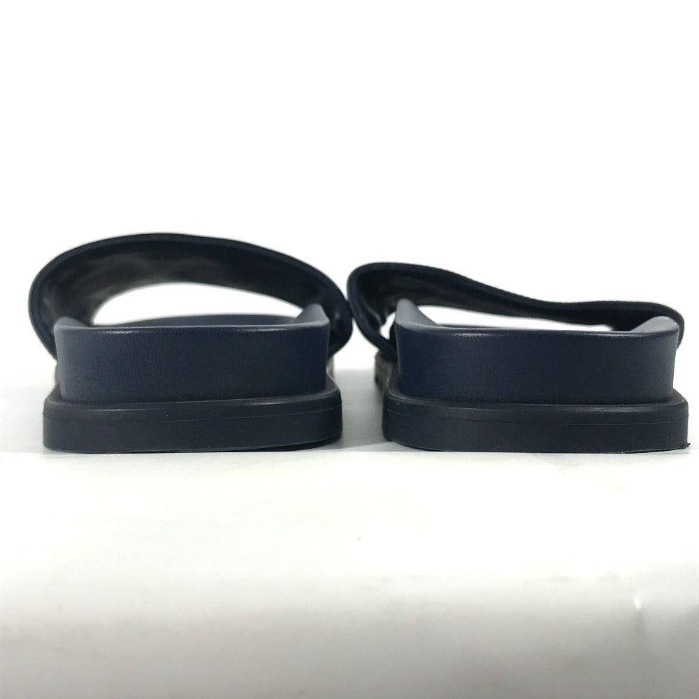 HERMES Sandals leather Navy Shoes Shower sandals Pool sandals Slide sandals Biarritz mens 41 Used