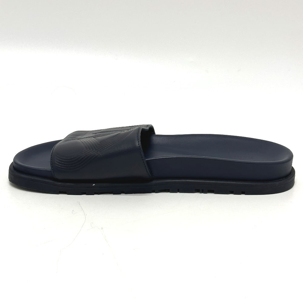 HERMES Sandals leather Navy Shoes Shower sandals Pool sandals Slide sandals Biarritz mens 41 Used