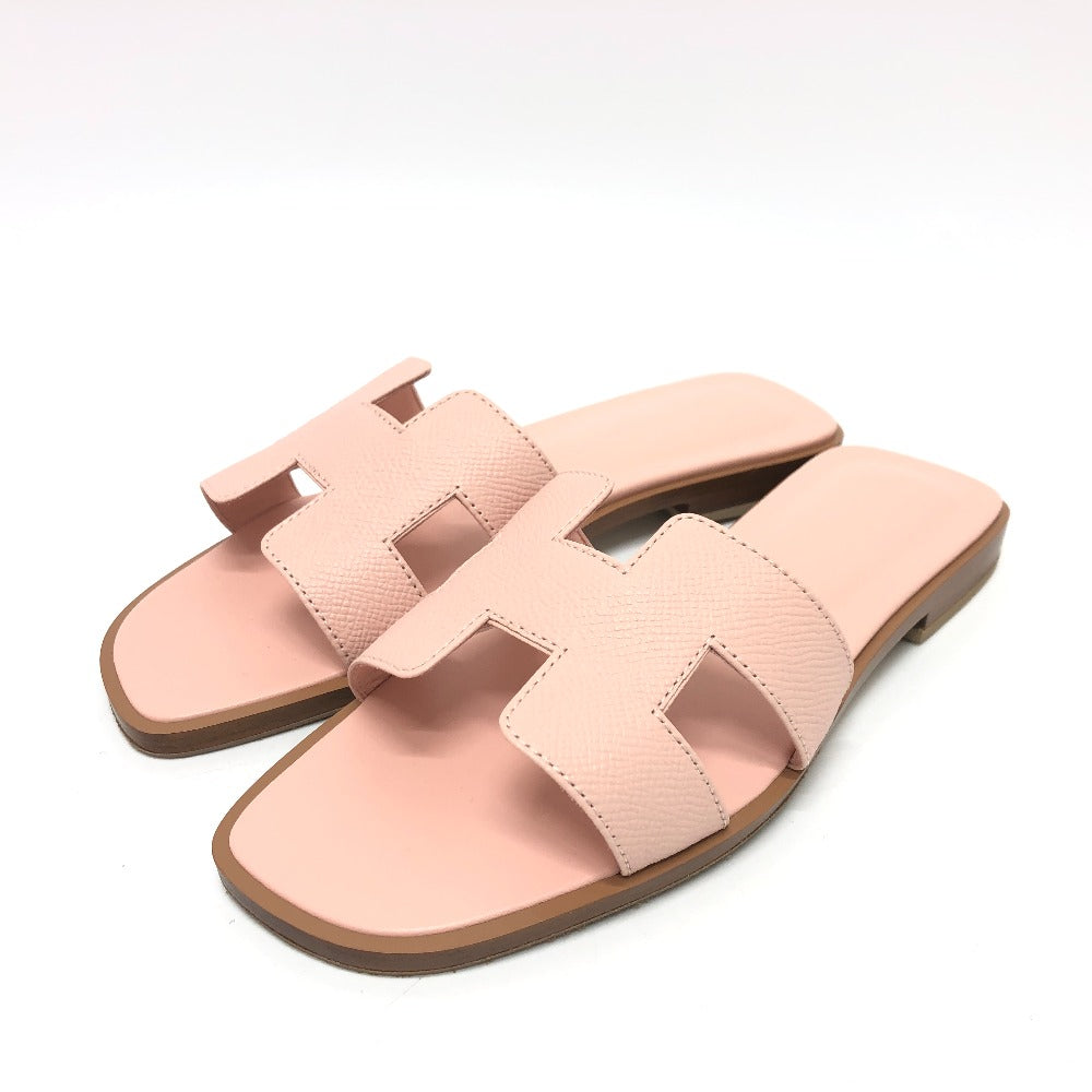 HERMES Sandals Epsom pink Oran Women 36 Used