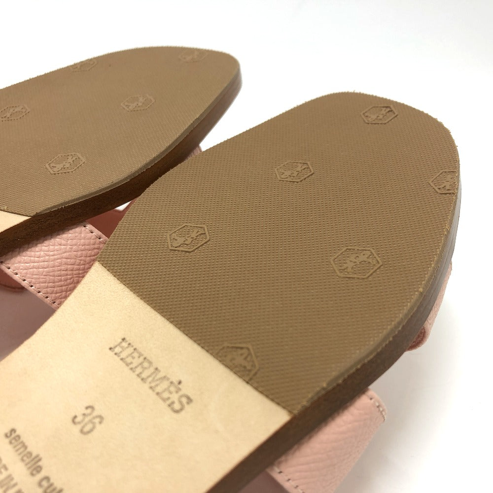 HERMES Sandals Epsom pink Oran Women 36 Used