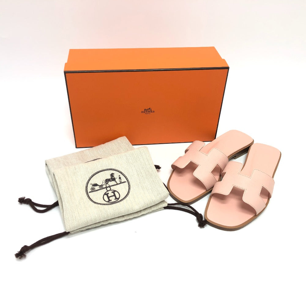 HERMES Sandals Epsom pink Oran Women 36 Used