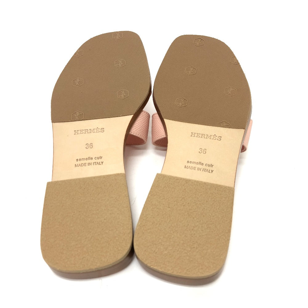 HERMES Sandals Epsom pink Oran Women 36 Used
