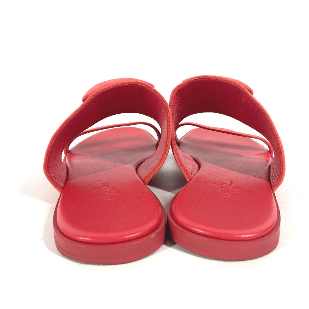 HERMES Sandals Suede, Leather Red CAIA Meador Women 38.5 Used