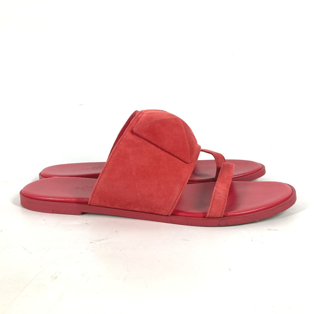 HERMES Sandals Suede, Leather Red CAIA Meador Women 38.5 Used