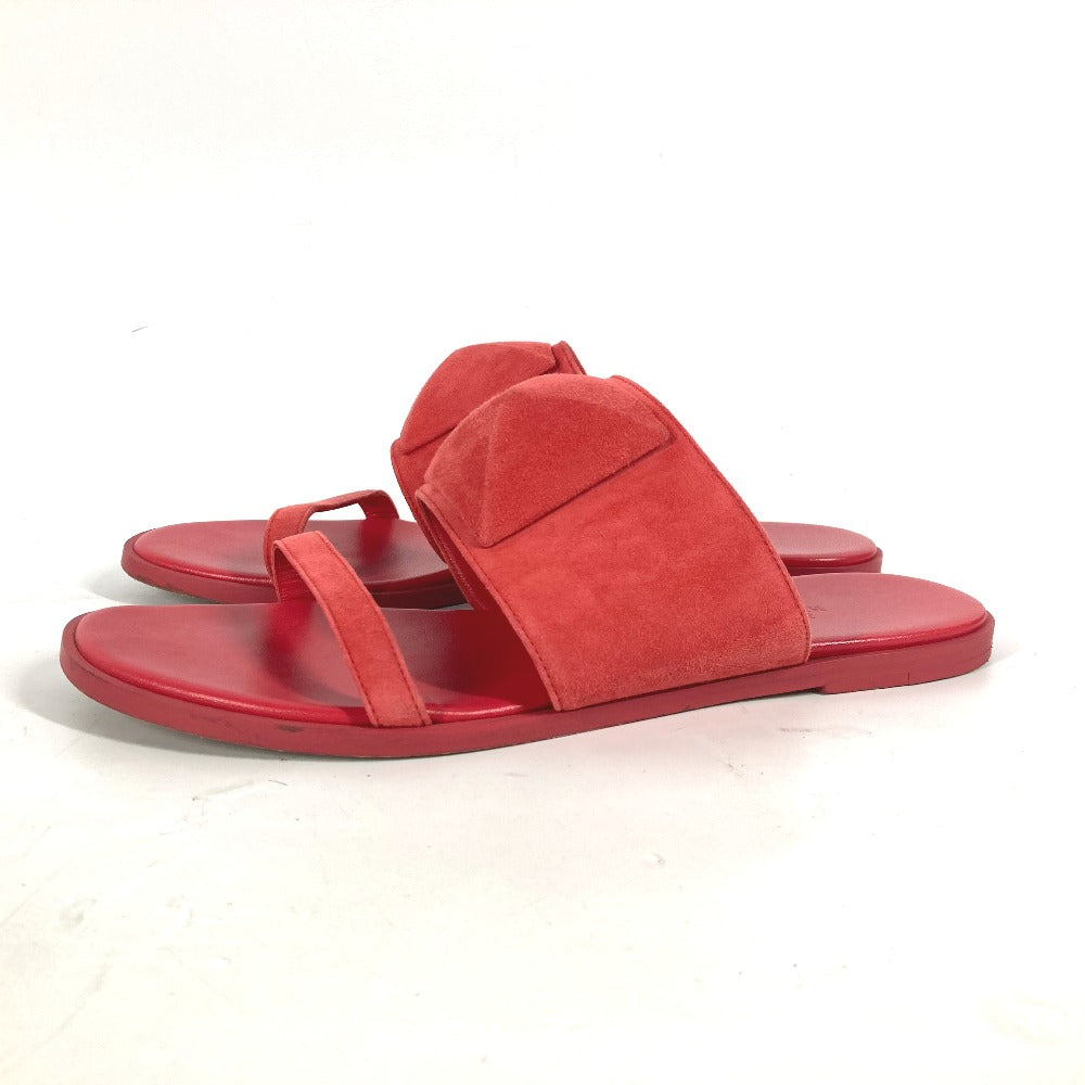 HERMES Sandals Suede, Leather Red CAIA Meador Women 38.5 Used