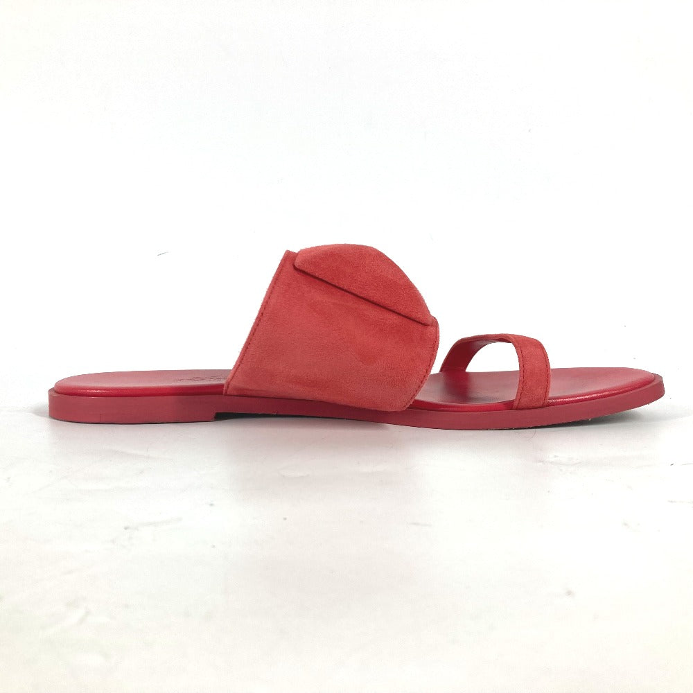 HERMES Sandals Suede, Leather Red CAIA Meador Women 38.5 Used