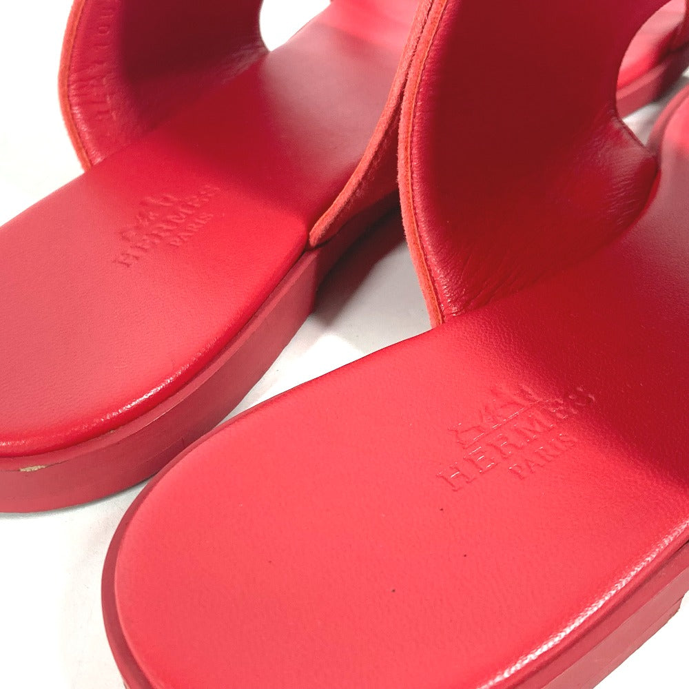 HERMES Sandals Suede, Leather Red CAIA Meador Women 38.5 Used