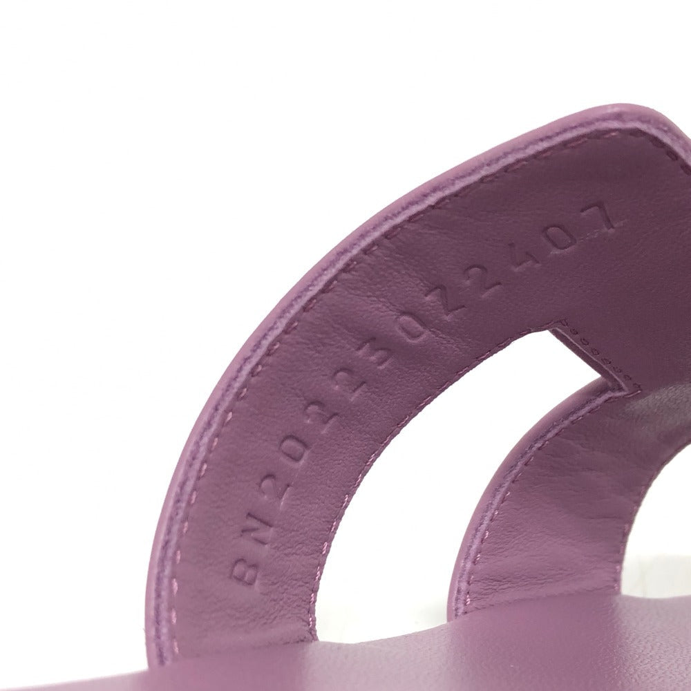 HERMES Sandals leather purple Oran Women 36 Used