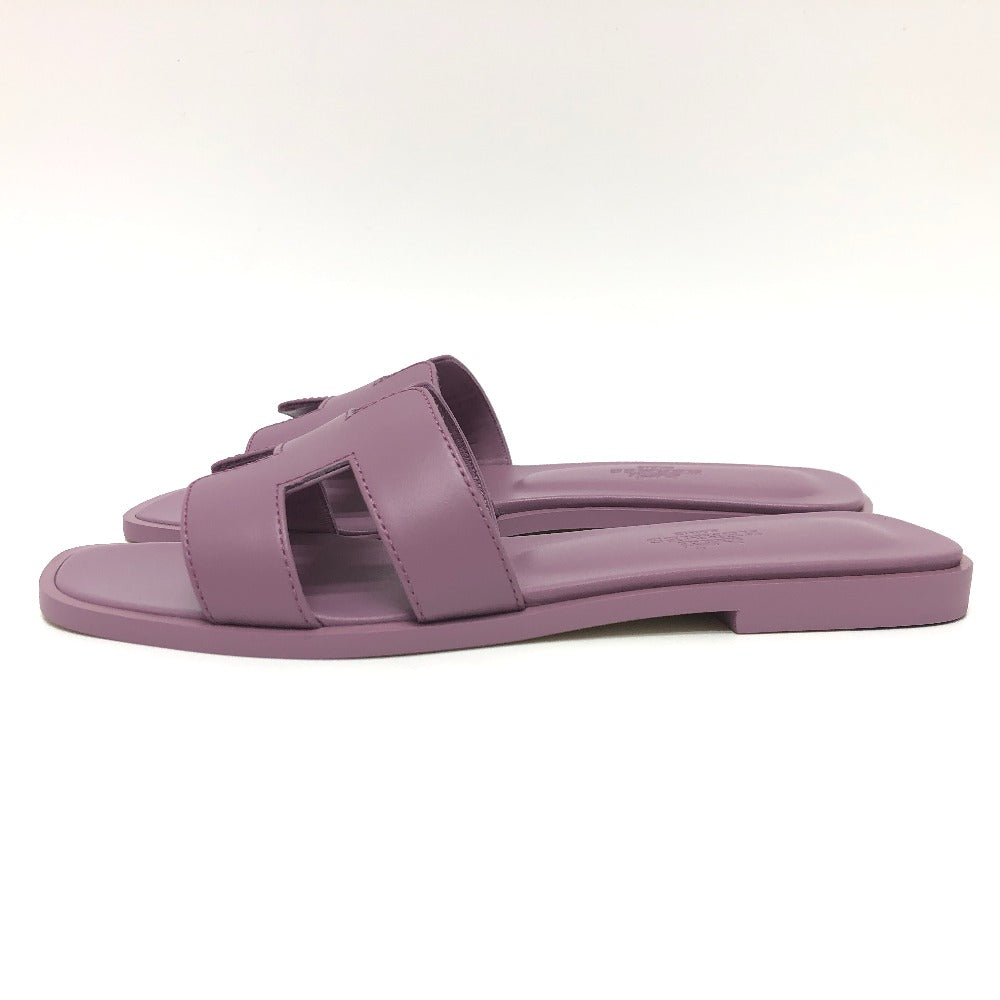 HERMES Sandals leather purple Oran Women 36 Used