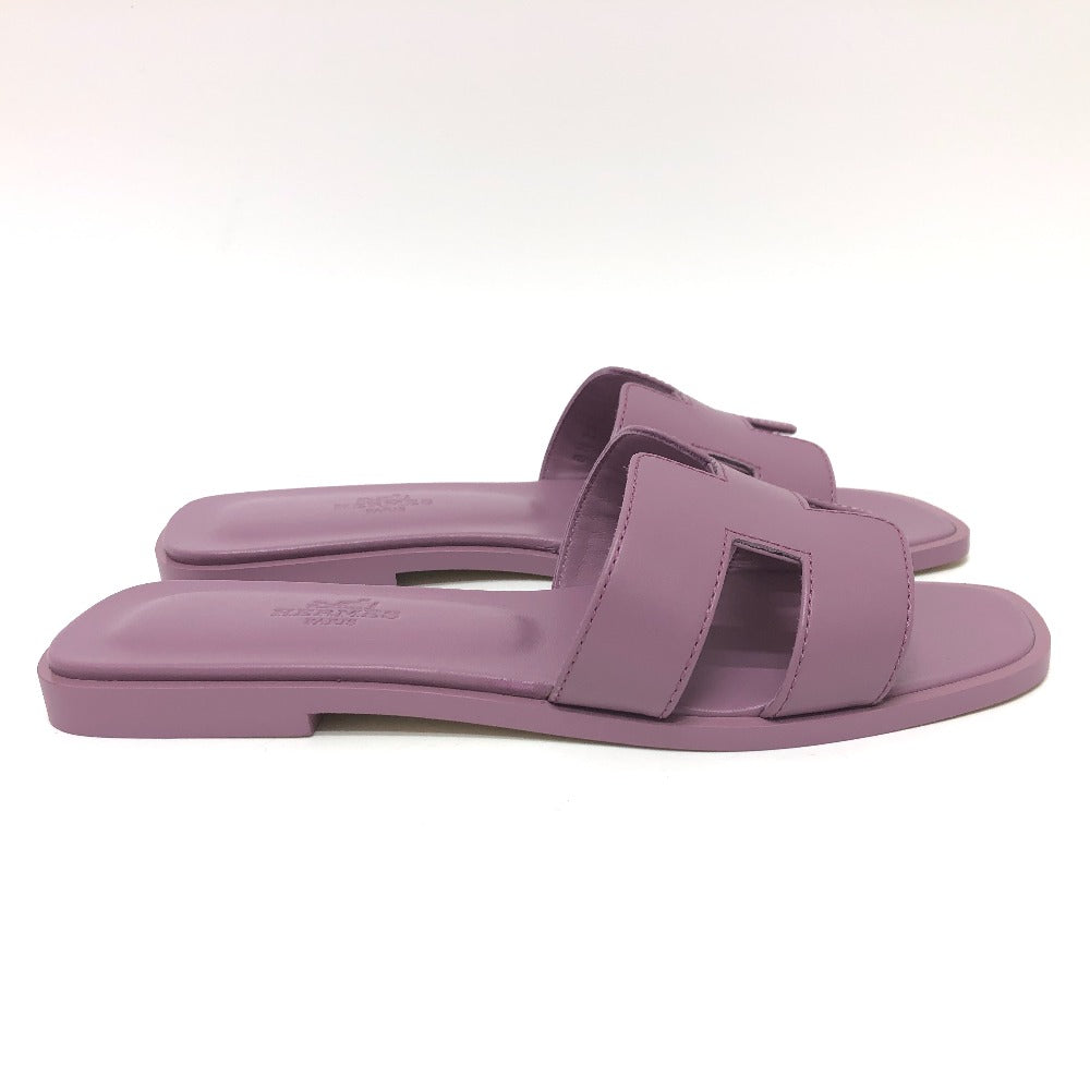 HERMES Sandals leather purple Oran Women 36 Used